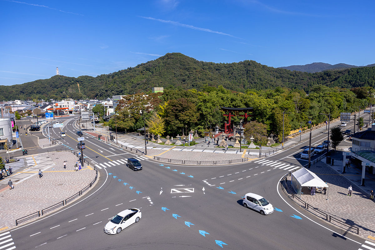 屋上から見る氣比神宮